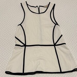 Banana Republic White Tank Top with Black Trim